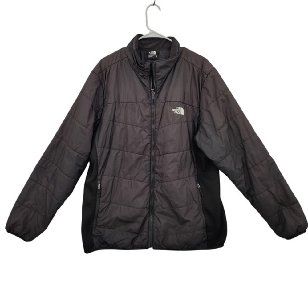 The North Face Mens Gorpcore Puffer Jacket XL Black Insulated Full Zip Mock Neck
